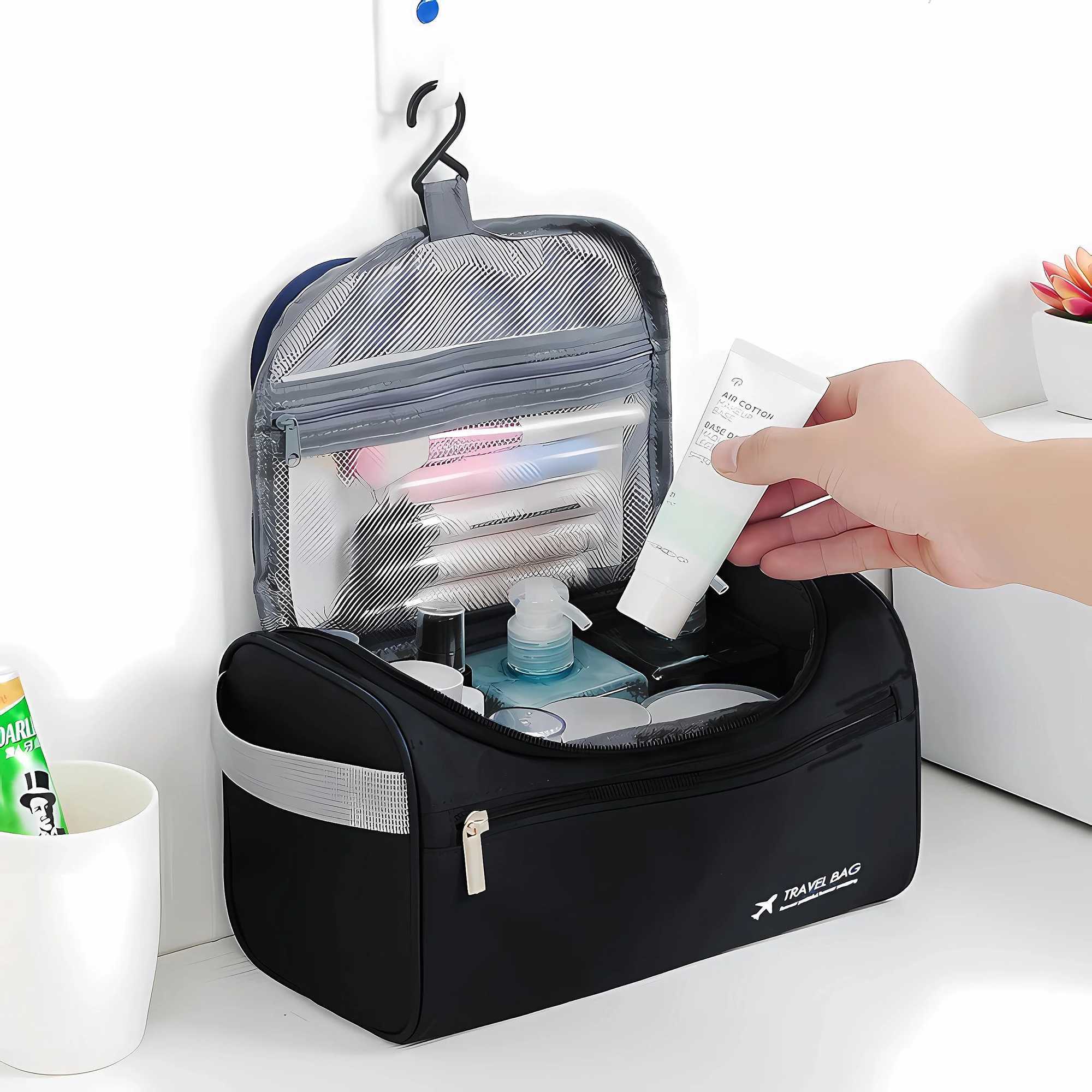 Hanging Travel Toiletry Bag Organizer Bathroom Hygiene Dopp Kit with Hook for Traveling Accessories Toiletries Bathroom Shavin J251115