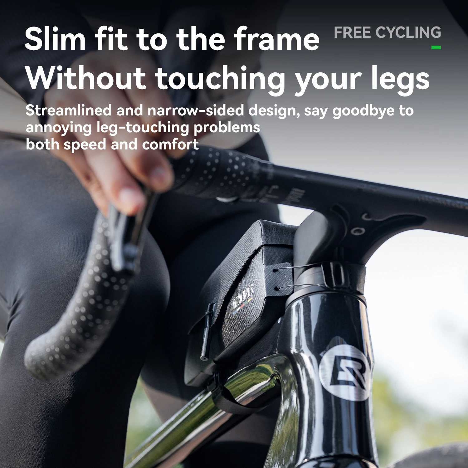 ROCKBROS ROAD TO SKY Bicycle Bag Magnetic Suction Front Bag Waterproof Pipe Mobile Phone Bag MTB Road Bike Riding Front Bag H251029