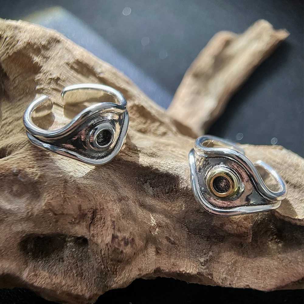 Retro AllSeeing Eye Ring For Men Women Punk Gothic Adjustable Open Ring Silverplated Copper Jewelry Accessories Unisex GiftW251030