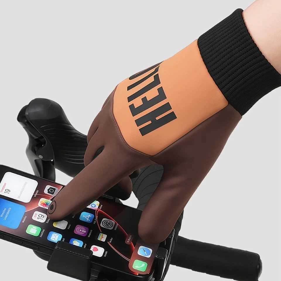 GTUBIKE Full Finger Touchscreen Cycling Motocycle Gloves Waterproof Antislip Plush Thermal Ski Bicycle Camping Gloves J251029