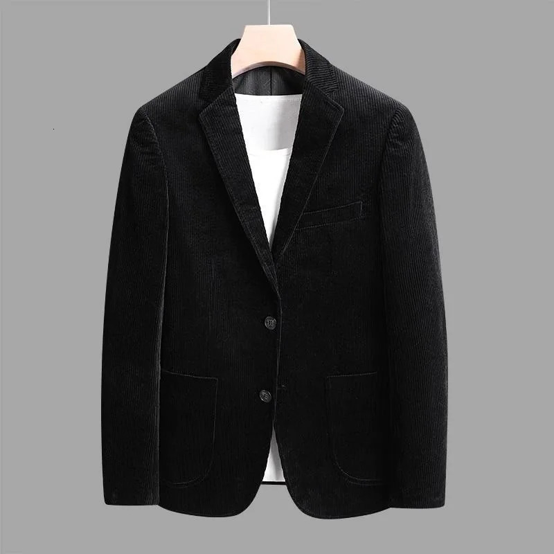 Autumn and Spring Fashion Solid Color Thickened Warm Flannel Suit Jacket Mens Casual Loose Sports Plus Size Highgrade 251028