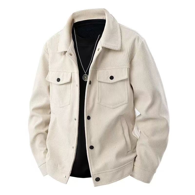 Spring And Autumn Designer Coat Men's Turn-down Collar Workwear Trendy Jacket New Casual Loose Trendy Versatile Outerwear