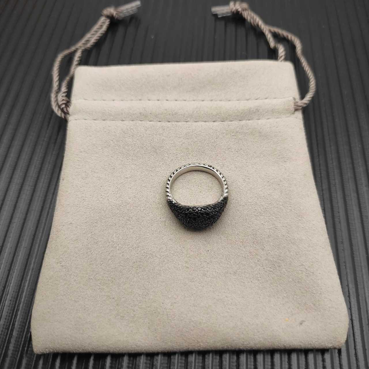 925 Sterling Silver 2025 new 10mm diamond New York Light Ring neutral fashion personality temperament trend retro luxury jewelryW251030