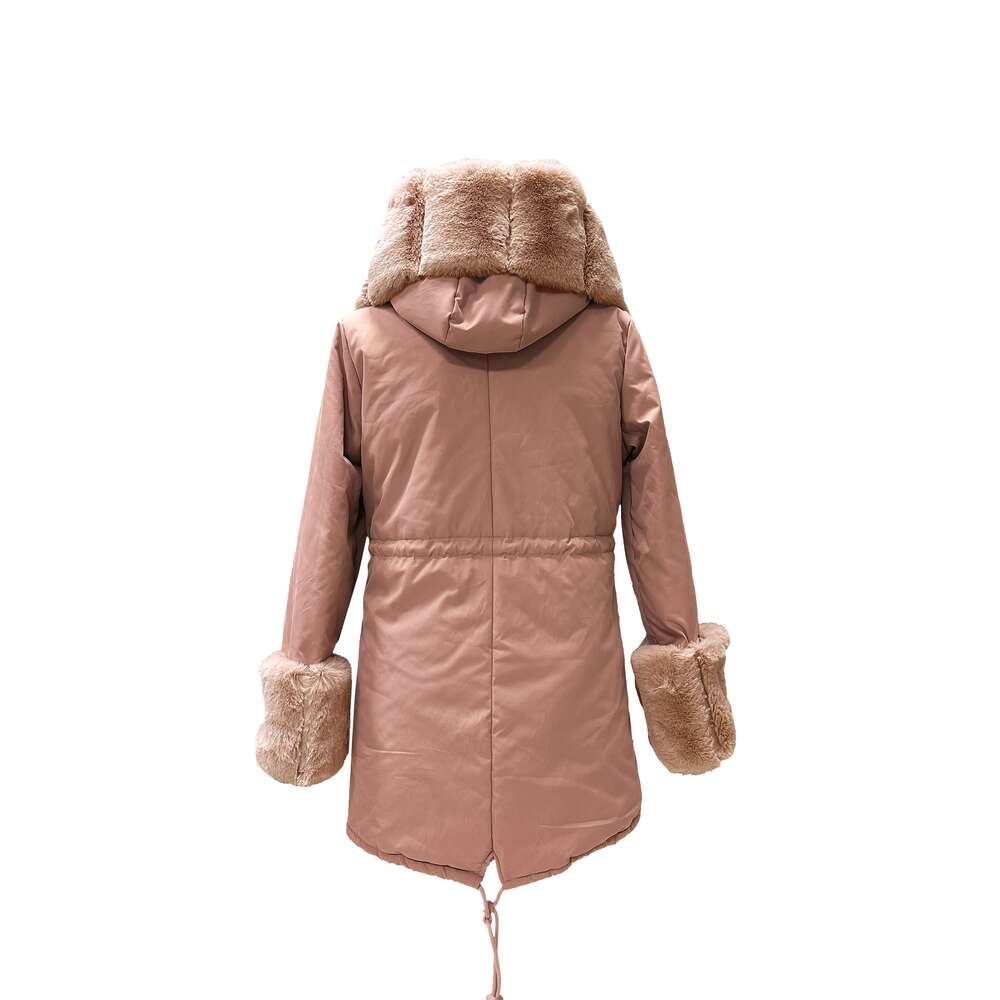 Warm Coat Women S Warm Plush Coat Trim Long Sleeve Full Zip Outerwear Hine Washable Casual Elegant Beige Brown Jacket Cold Weather Soft Faux Fur Linin