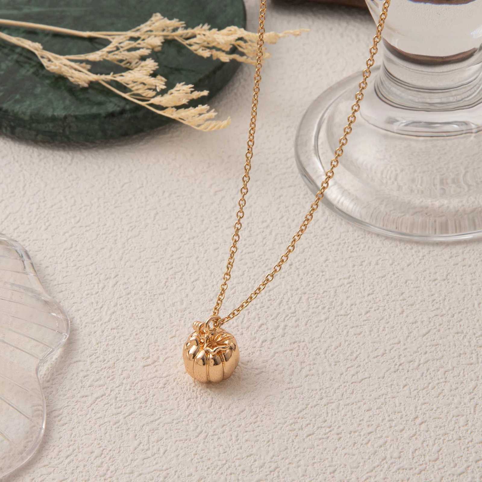 Halloween Magic Pumpkin Necklace Vintage Personalized Pumpkin Pendant Necklace Jewelry AccessoriesXJ251030