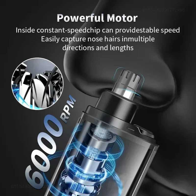 Electric Nose Hair Trimmer TypeC Rechargeable Waterproof Portable Multifunctional for Ear Eyebrow Beard Powerful Trimmer M251030