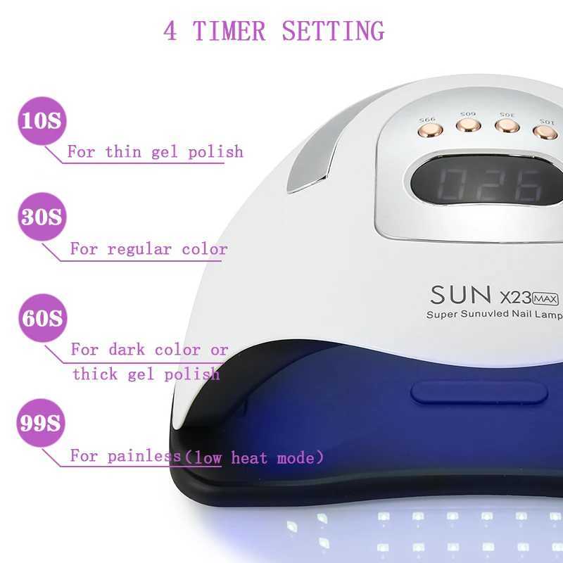 X23MAX 81LEDs UV LED Nail Lamp For Drying Gel Nail Polish Professional Nail Dryer Light With 10306099s Timer Auto Sensor L251030