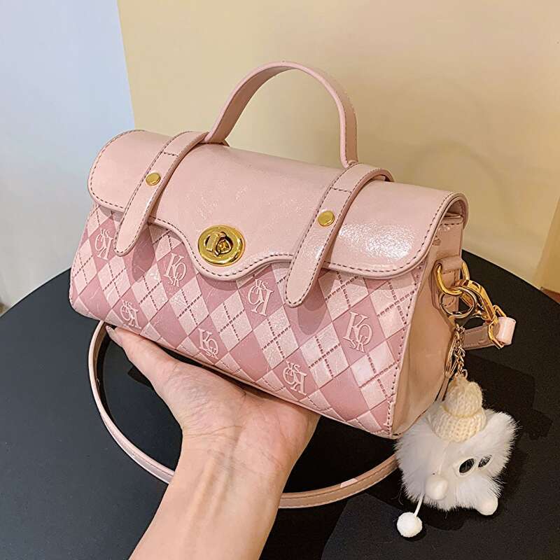 Niche Design This Year's Popular Underarm Bag Women's 2023 Summer New Portable Plaid One-Shoulder Messenger Small Square Bag