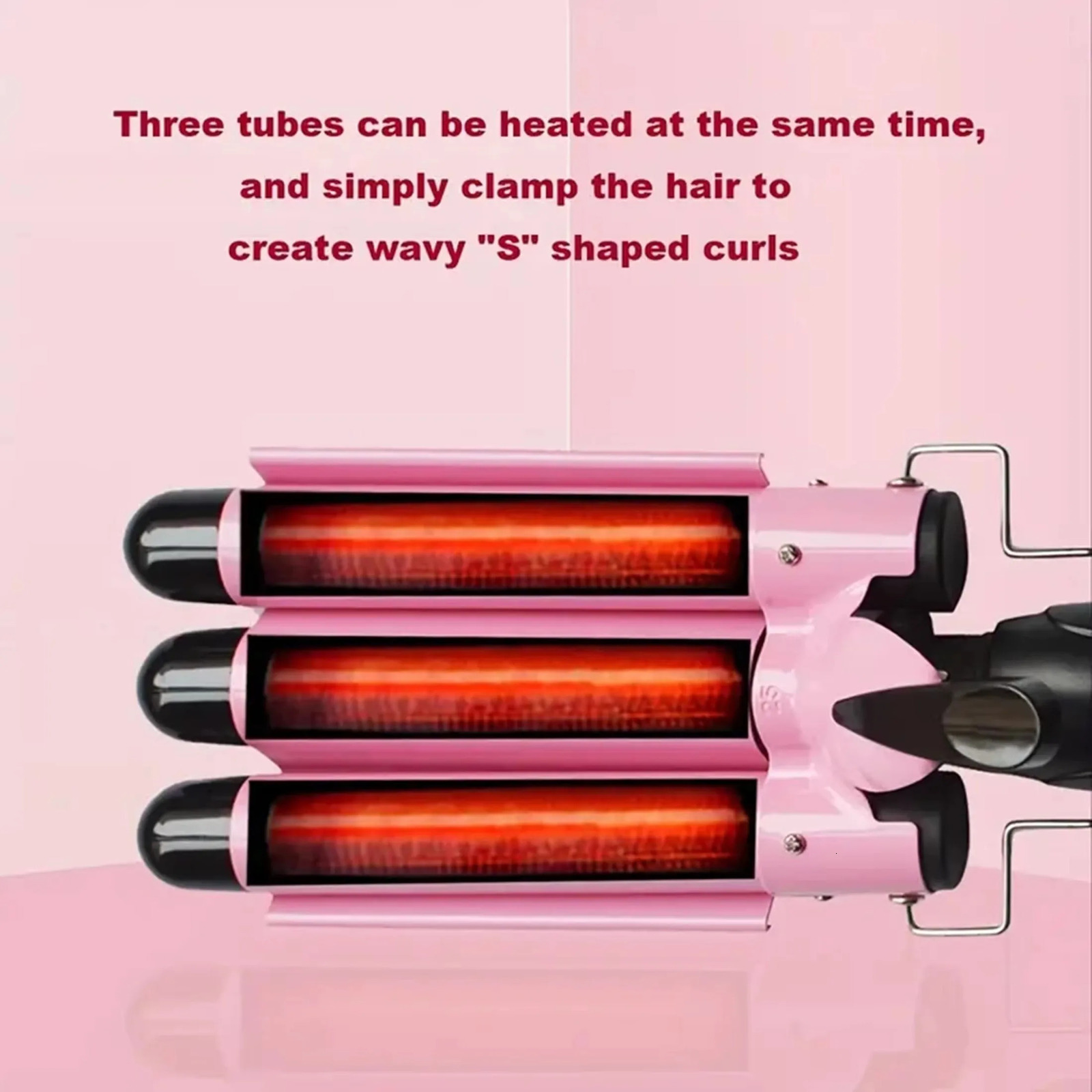 Three tube curly hair three tube wavy curls electric curling iron fast heating wavy straightener 251022