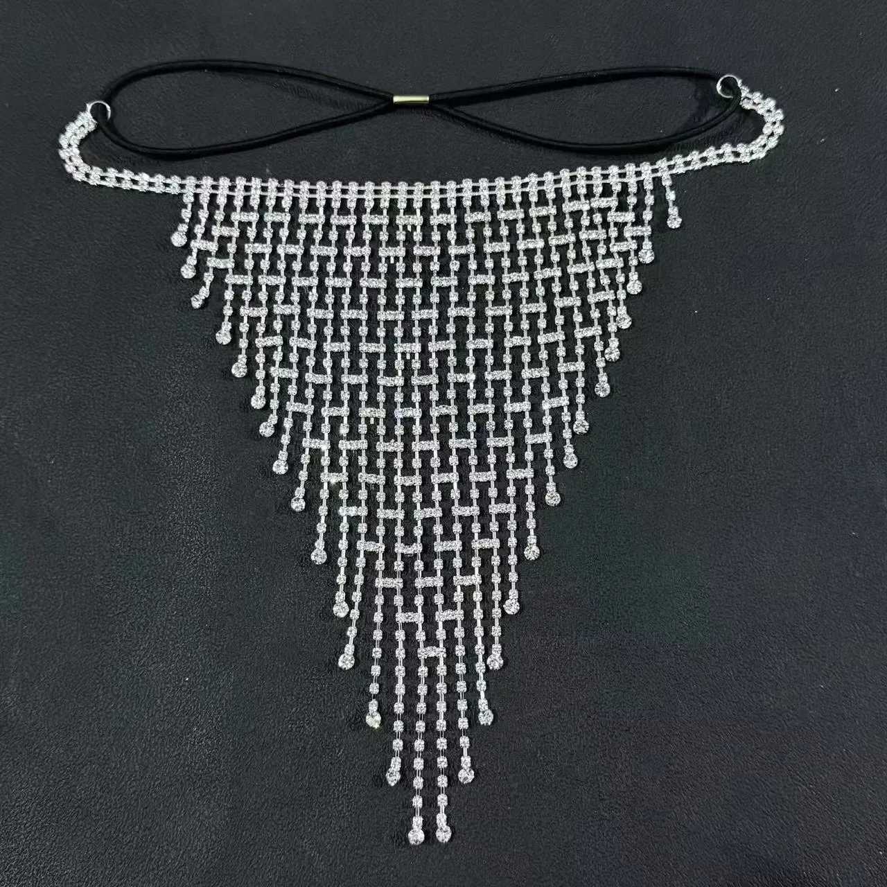 European and American new sexy checkered tassel mask fashionable womens stage performance dance party facial accessories maW251029