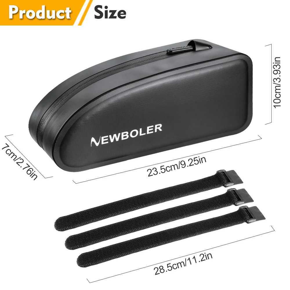 NEWBOLER Bicycle Bag Waterproof Cycling Top Front Tube Frame Bag Large Capacity MTB Road Bicycle Pannier Black Bike Accessories H251029