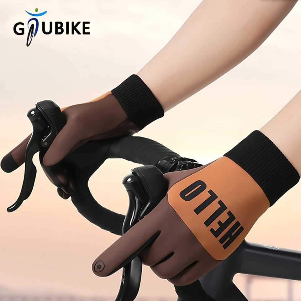 GTUBIKE Warm Non Slip Cycling Gloves for Outdoor Motorcycle Running Touch Screen Waterproof Gloves Cold Resistant Gloves J251029