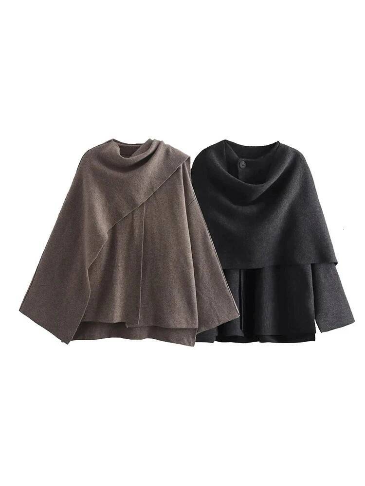 winter jacket women Women's Fashion Fall and Winter Comfortable Casual Commuter Knitted Loose Warm Coat Asymmetric Elegant Split Jacket