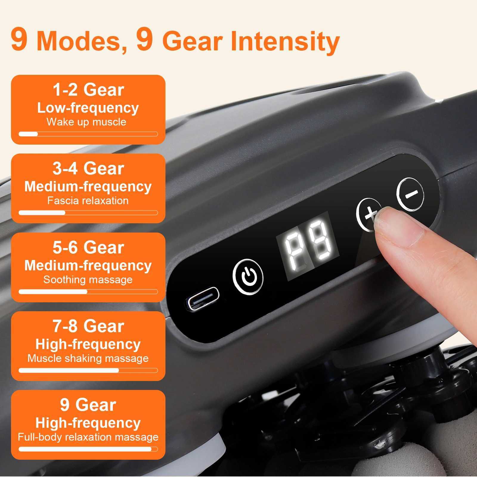 42 Heads Fascia Gun Highfrequency Vibration Deep Massage Device for Shoulder Waist Back Leg Body Muscle Relaxation J251030