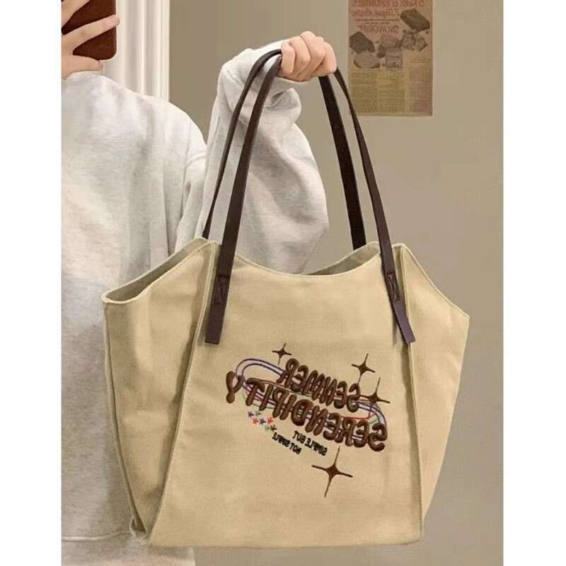 Luxury Bag Designer Canvas New Tote Large Capacity Women S Shoulder Commuting Handbag Travel Bag