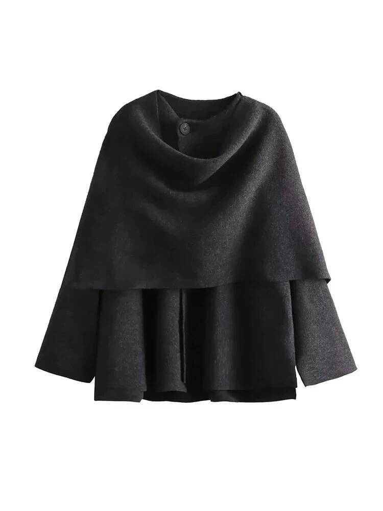 winter jacket women Women's Fashion Fall and Winter Comfortable Casual Commuter Knitted Loose Warm Coat Asymmetric Elegant Split Jacket