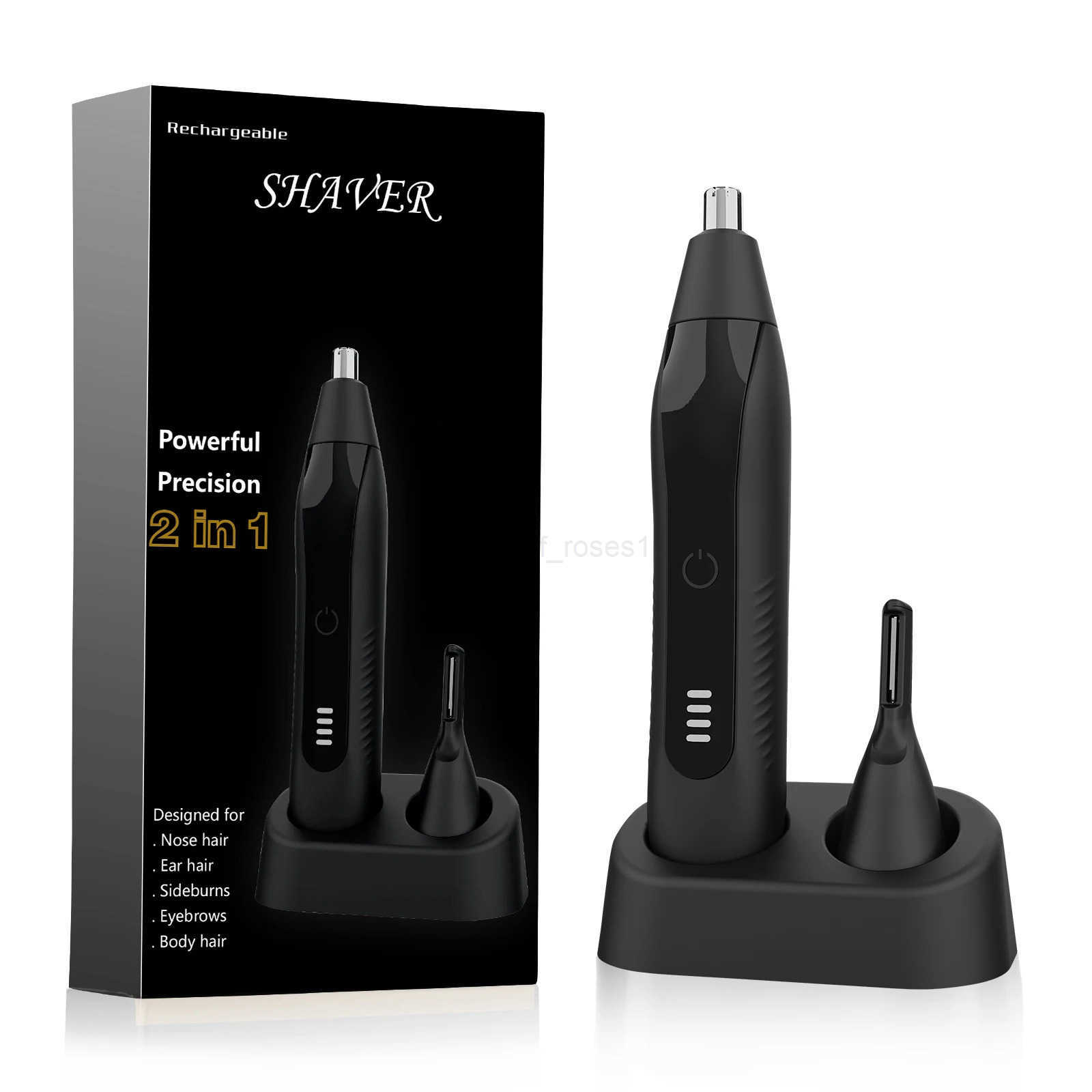 Nose Hair Trimmer Eyebrow Facial Hair Trimmer Rechargeable Painless Eyebrow Razor for Ear Beard Hairline Metal Trimming Tool Z251030