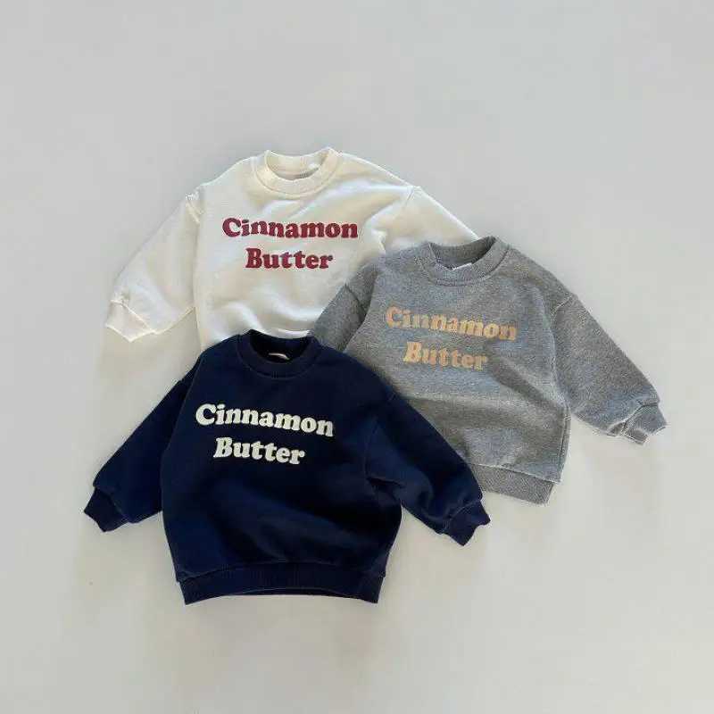 2025 Autumn New Children Sweatshirt Fashion Letter Print Girls Cotton Pullover Boys Long Sleeve Casual Sweatshirt Kids ClothesT251030