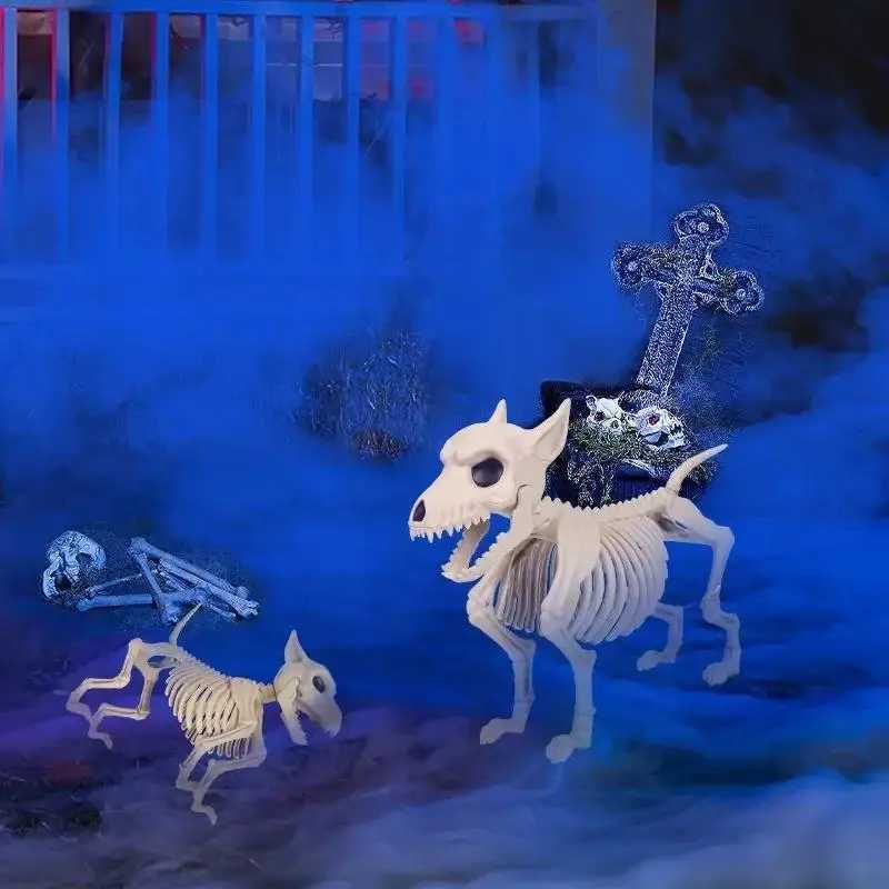 Halloween Creative Home Ornament Animal Skeleton Decoration Little Wolf Skeleton Indoor Outdoor Garden Halloween Decoration C251030