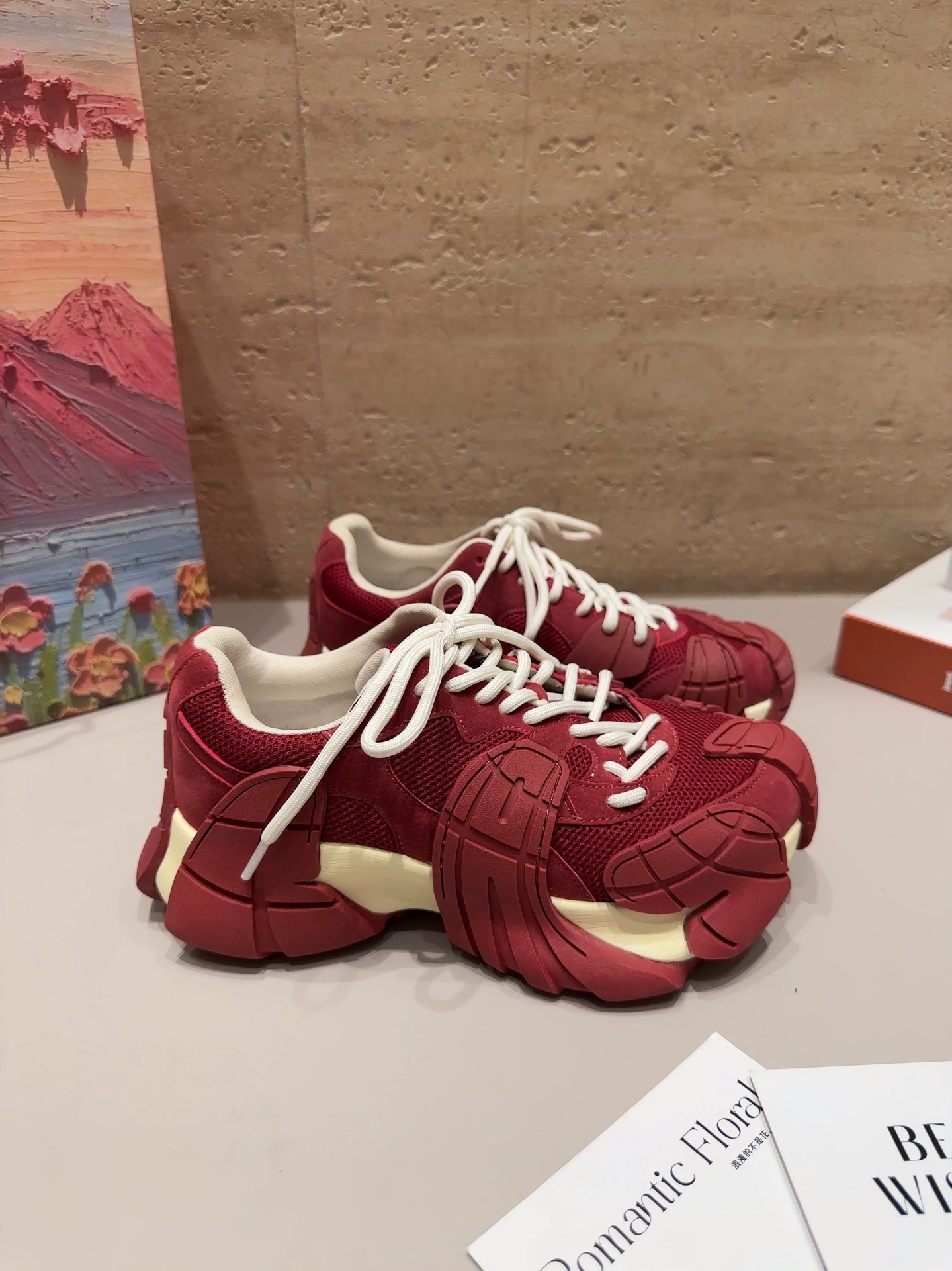 European Station Personalized Octopus Daddy Shoes Women's Autumn New Leather Tide Mesh Thick-soled Casual Sneakers2025