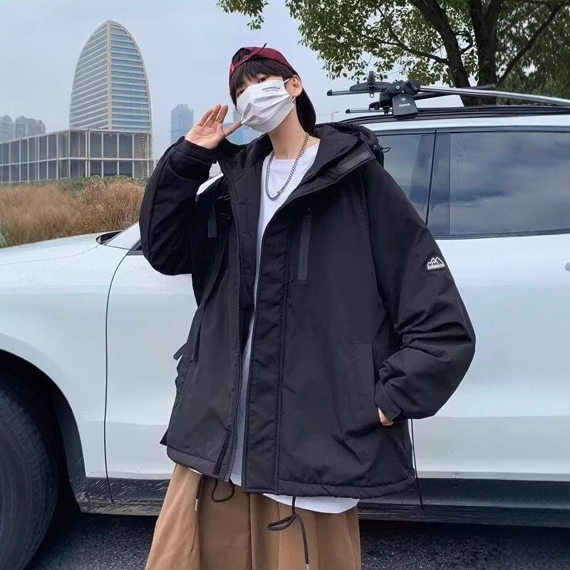 American Style Loose Hooded Men's Trendy Jacket Designer Coat Autumn New Versatile Fashionable Casual Cool Zipper Coat