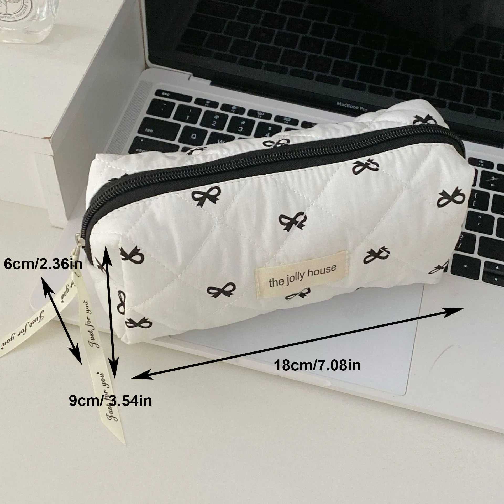 Fashion Cherry Tote Women Makeup Bag Portable Cute Ladies Cosmetic Toiletry Storage Pouch Handbag Cotton Quilted Zipper Bag J251115