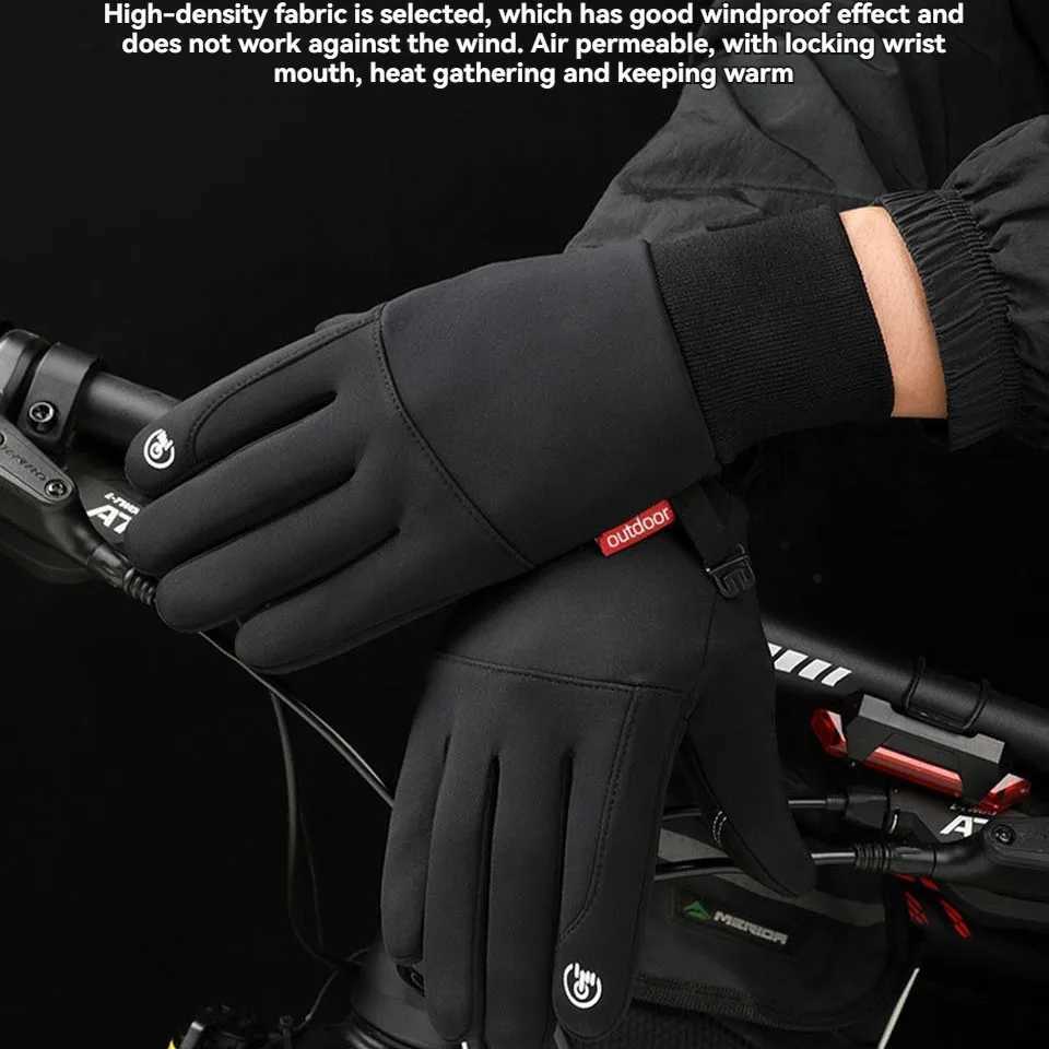 GOBYGO Winter Sports Gloves Keep Warm Windproof Touch Screen Cycling Gloves Waterproof Antislip Wearresistant Gloves Men Women J251029