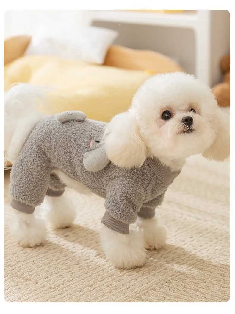 Four Legs Cartoon Chihuahua Dog Clothes Soft Fleece Outdoor Cat Clothing Designer Overalls Unisex Sweatshirt for Small Puppy C251030