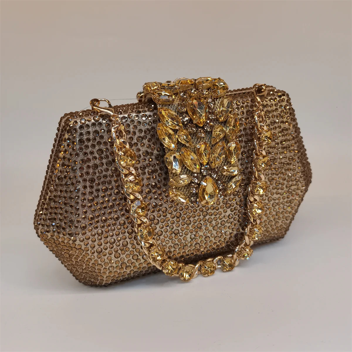 Fashion Womens Diamondshaped Rhinestone Party clutch Bag Handbag withLong Chain Lady Everning Handbag Clutch Bag F54151 251023