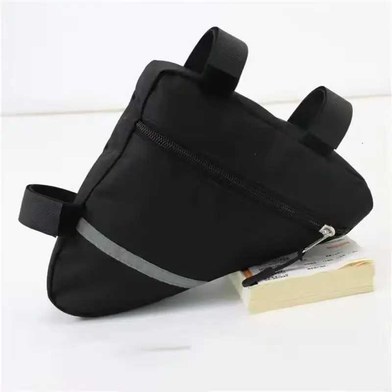 Waterproof Bike Triangle Frame Bag Reflective Cycling Storage Pack Detachable Water Bottle Holder Durable Canvas 2 Styles H251029