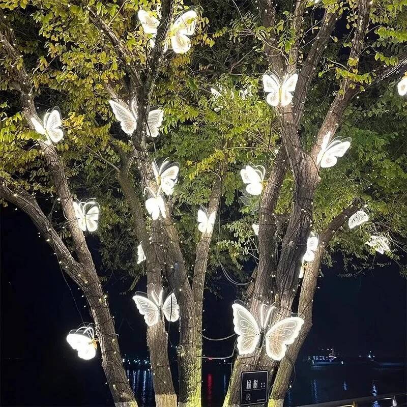 pcs V LED Outdoor Simulation Dynamic Static Butterfly Lights for Festival Home Decor Holiday Party DIY Decorations ddmycat