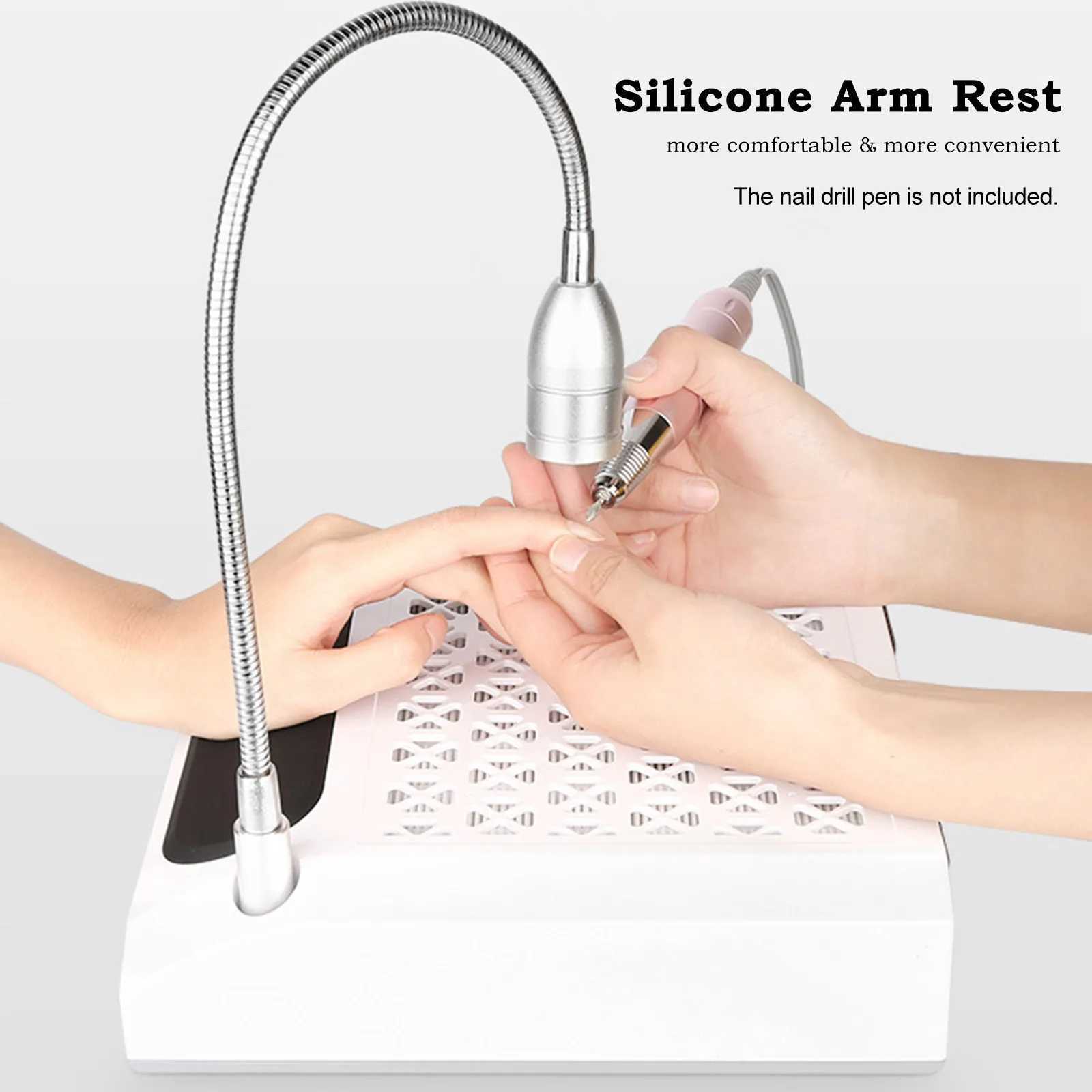 Nail LampNail Dust Collector Nail Drill Machine Dust Suction Cleaner Nails Art Salon Tools L251030