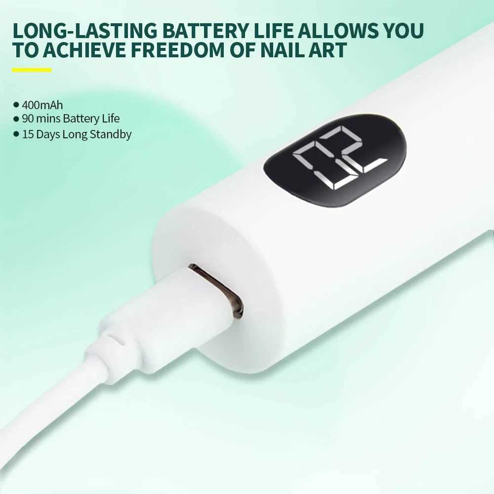 Nailpop Fast Gel Curing Lamp WhiteRed 1pcs Magnetic Stand 400mAh Battery Rechargeable 15 Days Use Portable UV Dryer False Nails L251030