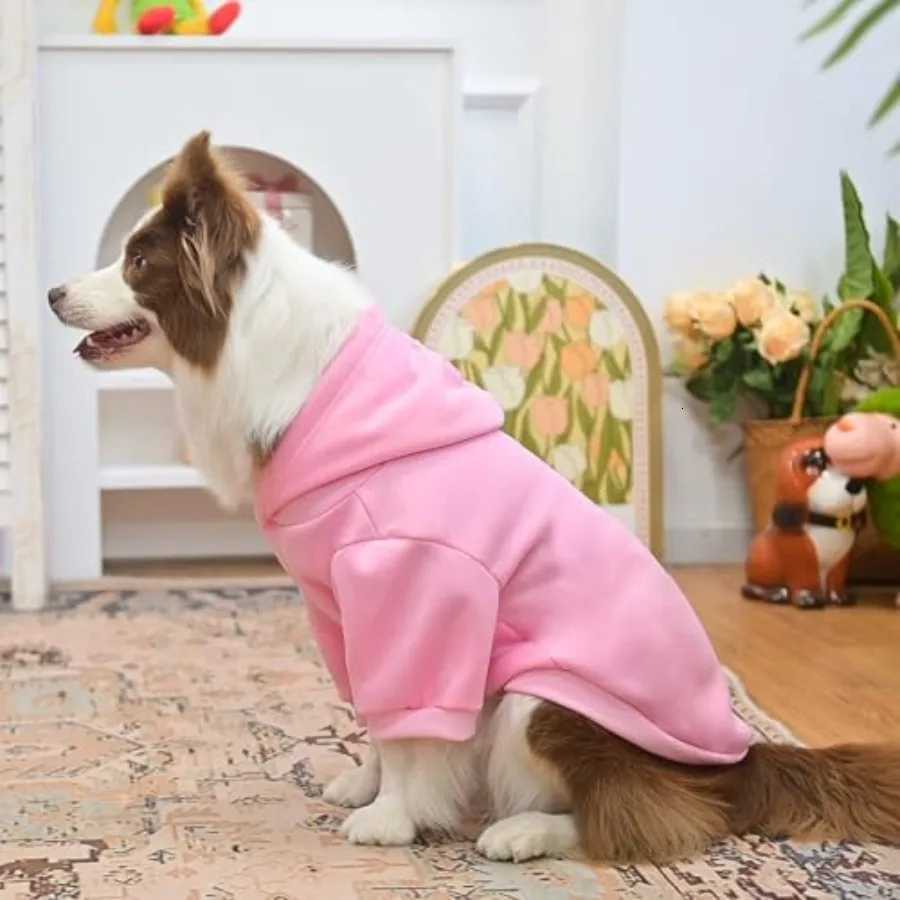 2 Pack Sweaters Hoodies for Small Medium Large Dogs Winter Warm Sweatshirt With Hat Soft Hooded Clothes Coat Outfit Pink L C251030