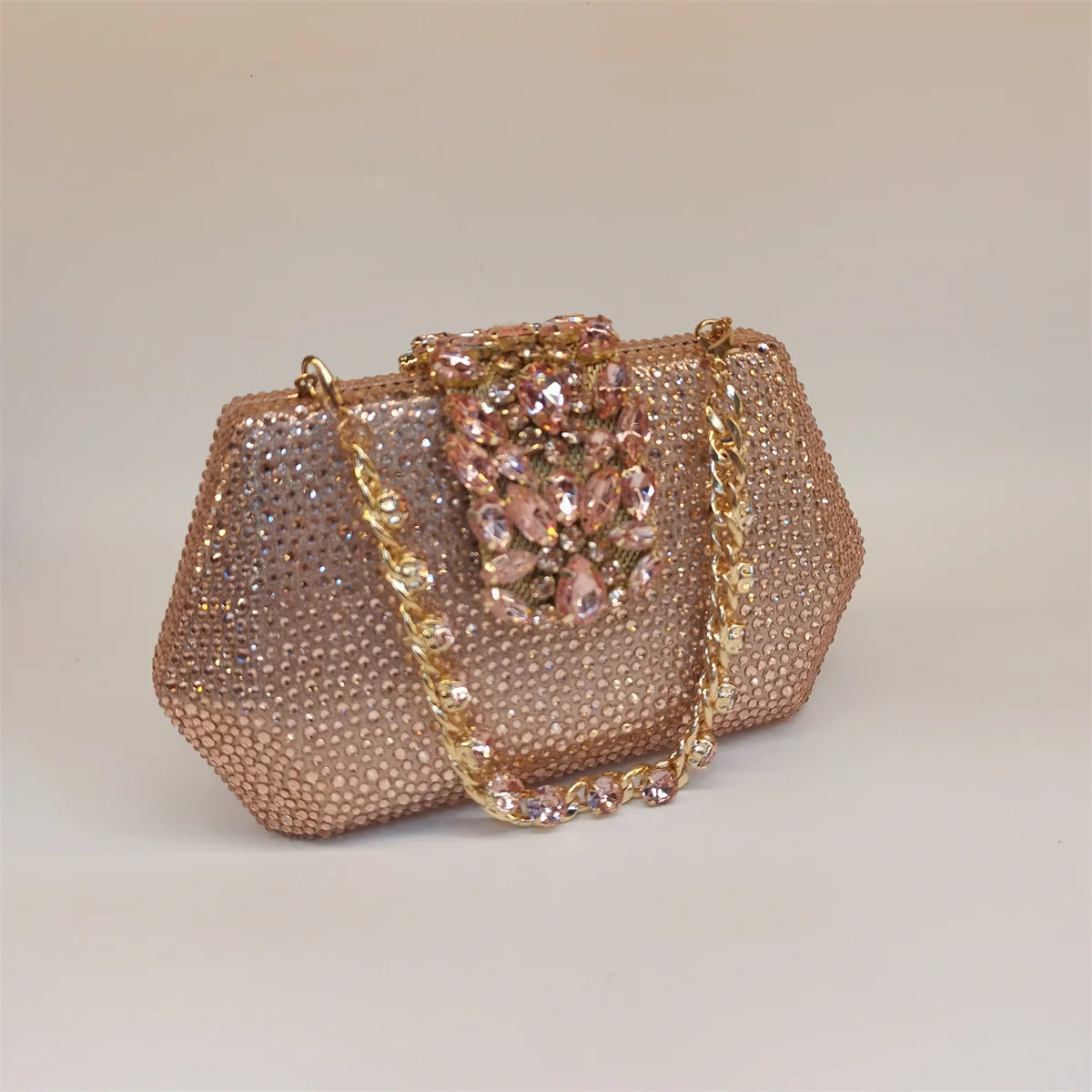 Fashion Womens Diamondshaped Rhinestone Party clutch Bag Handbag withLong Chain Lady Everning Handbag Clutch Bag F54151 251023