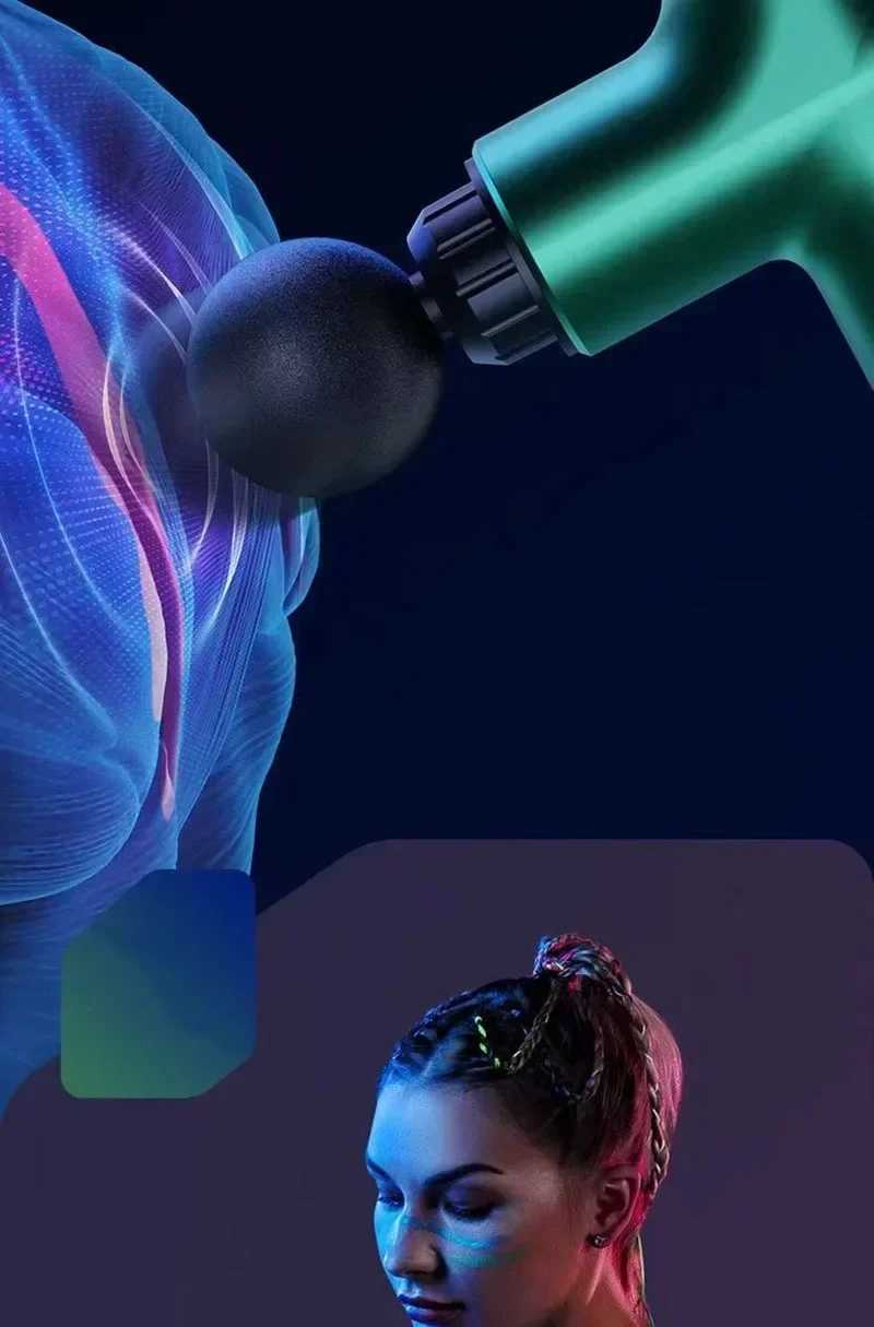 Deep Tissue Massage Gun Portable Facial Muscle Massager Massage Pistool For Back Neck Body Muscle Pain Relieve J251030