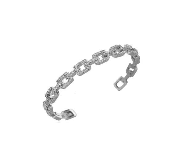 New Arrival S925 Solid Silver Hip Hop Infinity France Bracelet for Men VVS1 Moissanite Iced with GRA Certificate Gift
