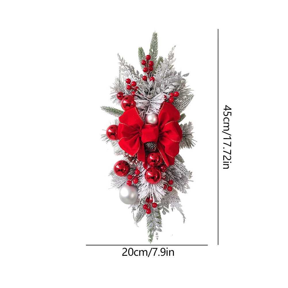 45CM Christmas Wreath Pendant withoutwith Light Atmosphere Decorative Garland Home Door Window Stairs Decoration Party Supplies C251030