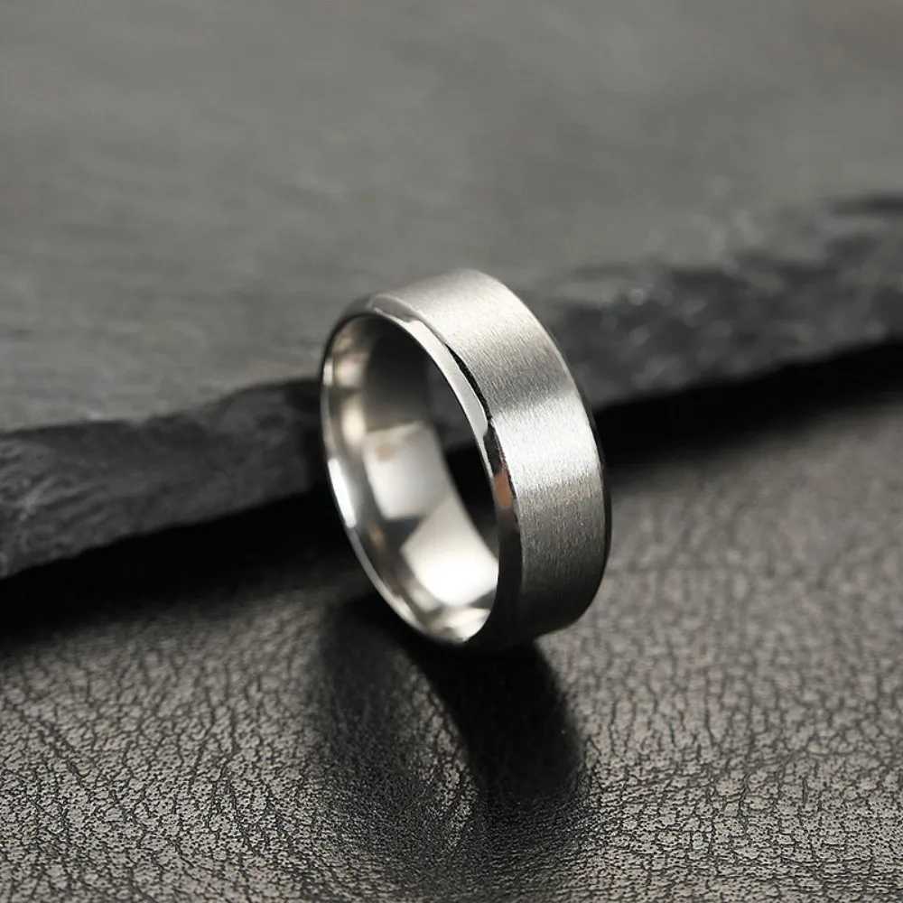 New Charm Jewelry Ring for Men Women Stainless Steel Black Rings Wedding Engagement High Quality Matte Male AccessoryW251030