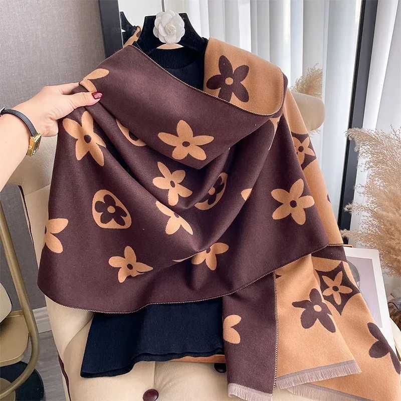 2025 Elegant Jacquard Design Scarf for Women Cashmere Soft Warm Fringe Shawl Autumn Winter Windproof Blanket Scarf ScarvesW251030