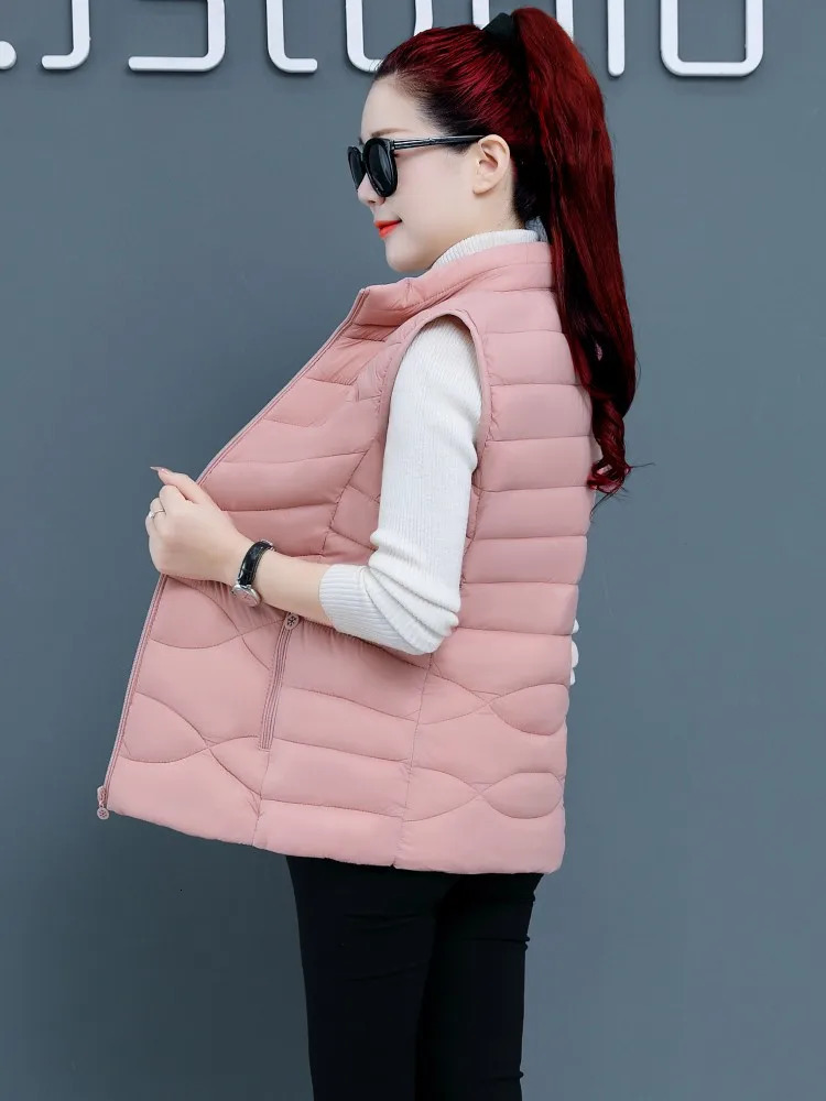 2025 Womens down Cotton Vest ort Thiened Winter Outerwear WarmthFriendly Slim Fit Coat Zipper ket Polyester Fiber 251024