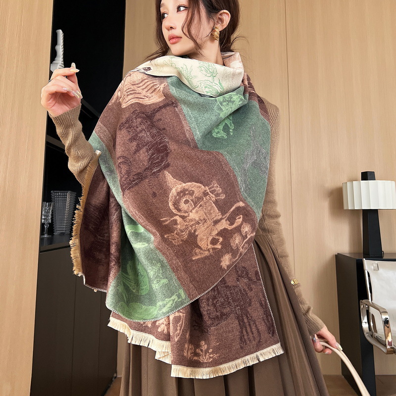 Ladies Autumn And Winter Warm Scarf Artistic And Trendy Accessory Shawl Scarf Very Suitable For Daily Travel Scarf