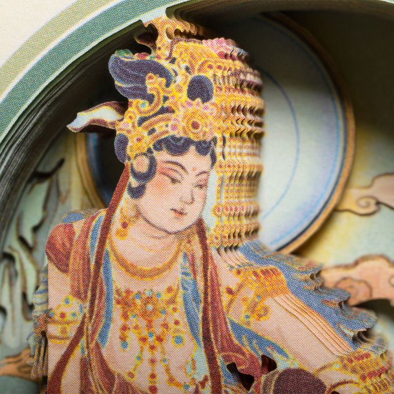 Magic House Series Cultural and Creative Paper Carving Notebook National Trend Feng Shui Moon Bodhisattva Three-Dimensional Hand Account Book Portable
