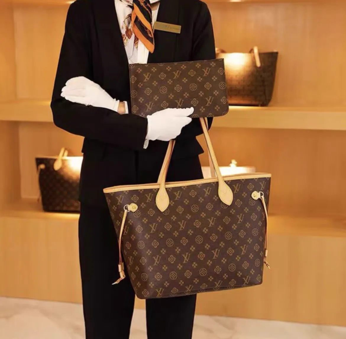 Designer Bag 2pcs Set Embossed Flower Women Crossbody Handbag Shoulder Bags Fashion Composite Ladys Clutch Tote Bag shopping Female Coin Purse women