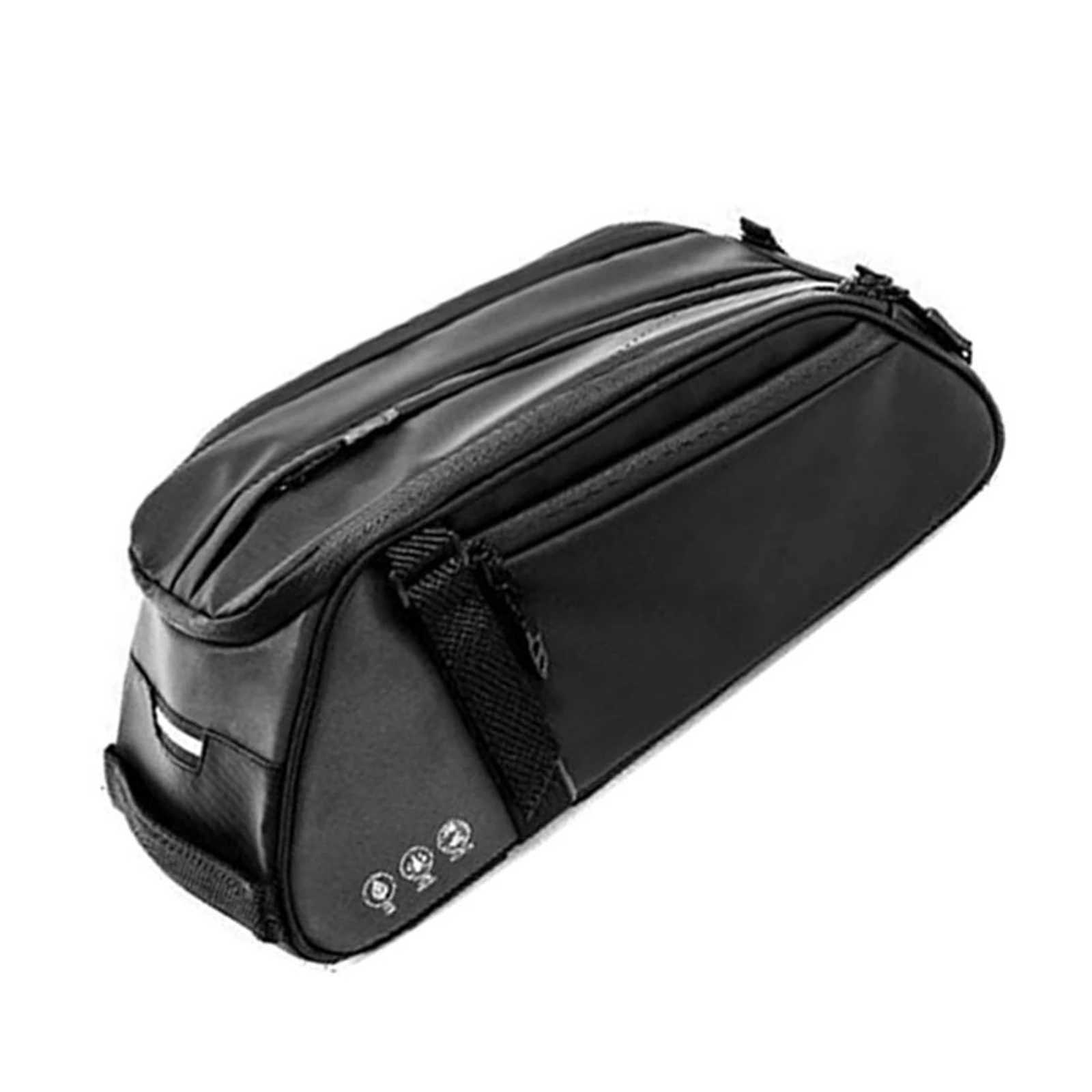 Bike Rear Rack Bag Reflective 8L Capacity Oxford Cloth Bike Trunk Bag Portable Improve Visibility for Travel Commute H251029