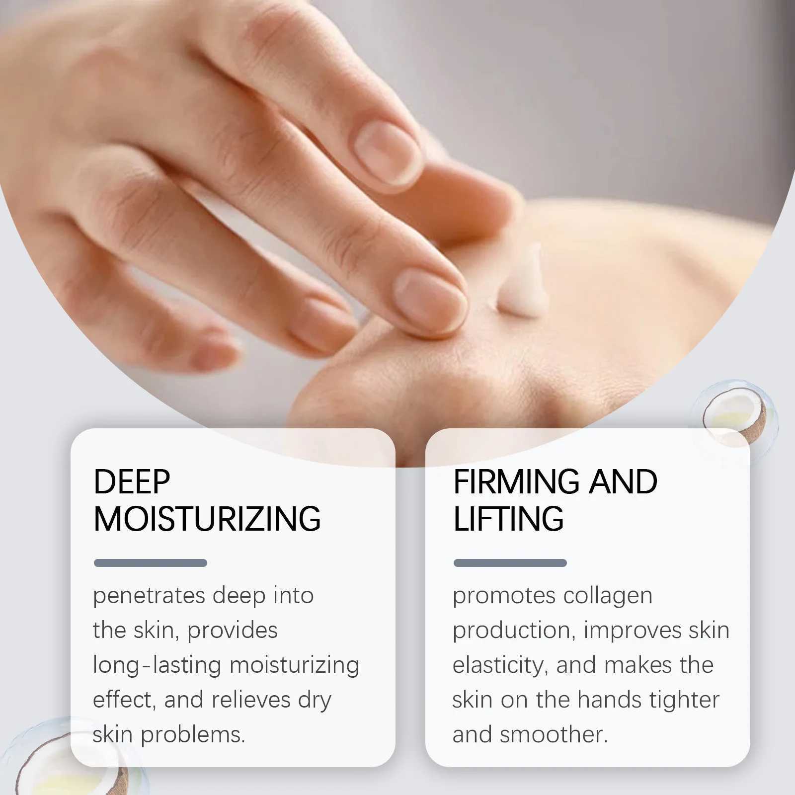 Coconut Hand Care Cream Nourishing Skin Improve Roughness Lasting Hydrating Natural Fragrance Reduce Dryness Soften Hand Cream J251115