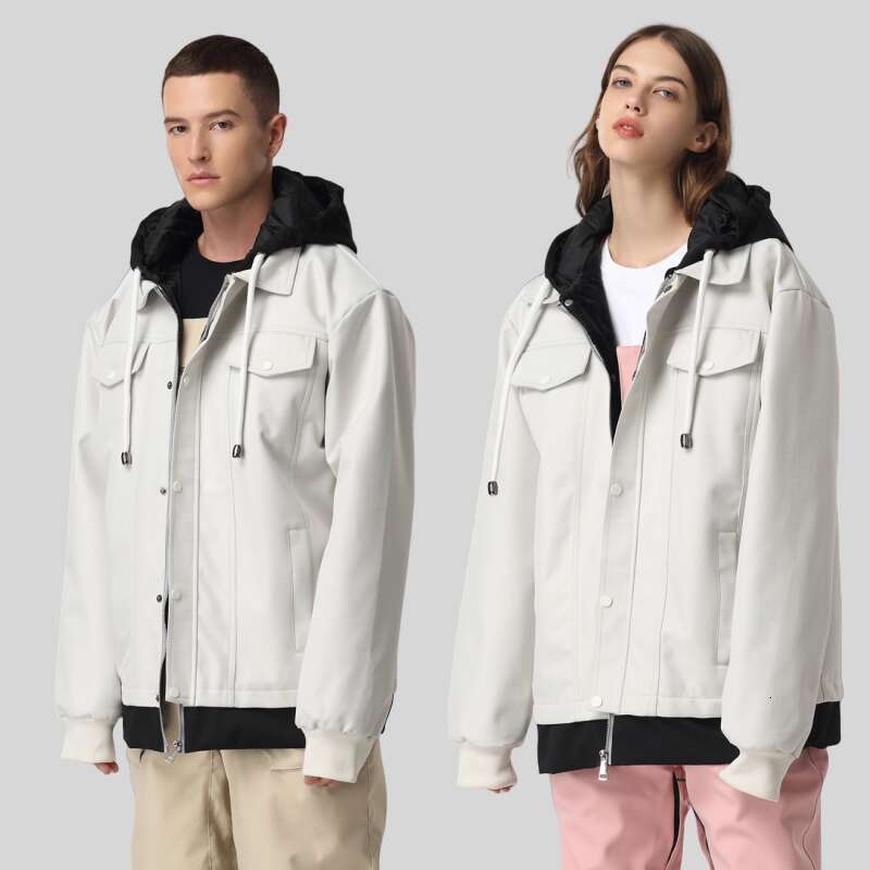 Winter Windproof Warm Waterproof Unisex Patchwork Ski Top Workwear Snowboard Jacket Trendy