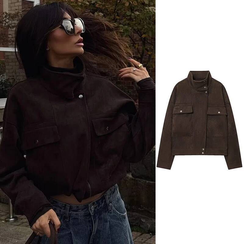 winter jacket women Autumn New Fashion High-Necked Elegant Short Warm Jackets Women's Street Travel Holiday Youth Coats41