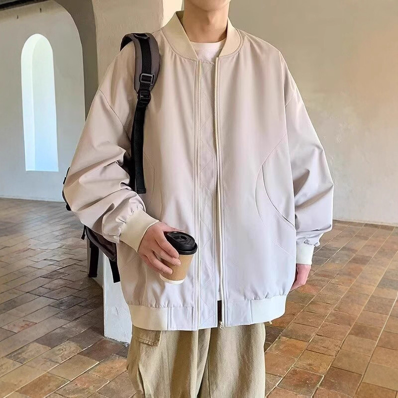 Designer Coat American Style Cool Baseball Collar Workwear Jacket Men Spring Autumn 2025 New Trendy Loose Casual Bomber Jacket