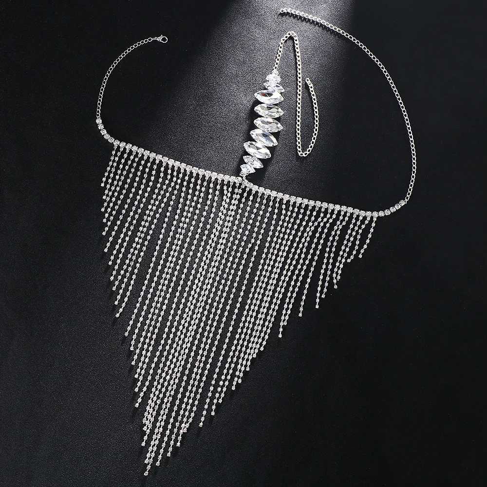 Fashion Rave Crystal Rhinestone Handmade Face Black Tassel Mask for Women Face Chain Accessory Jewelry Bellydancing VeilW251029